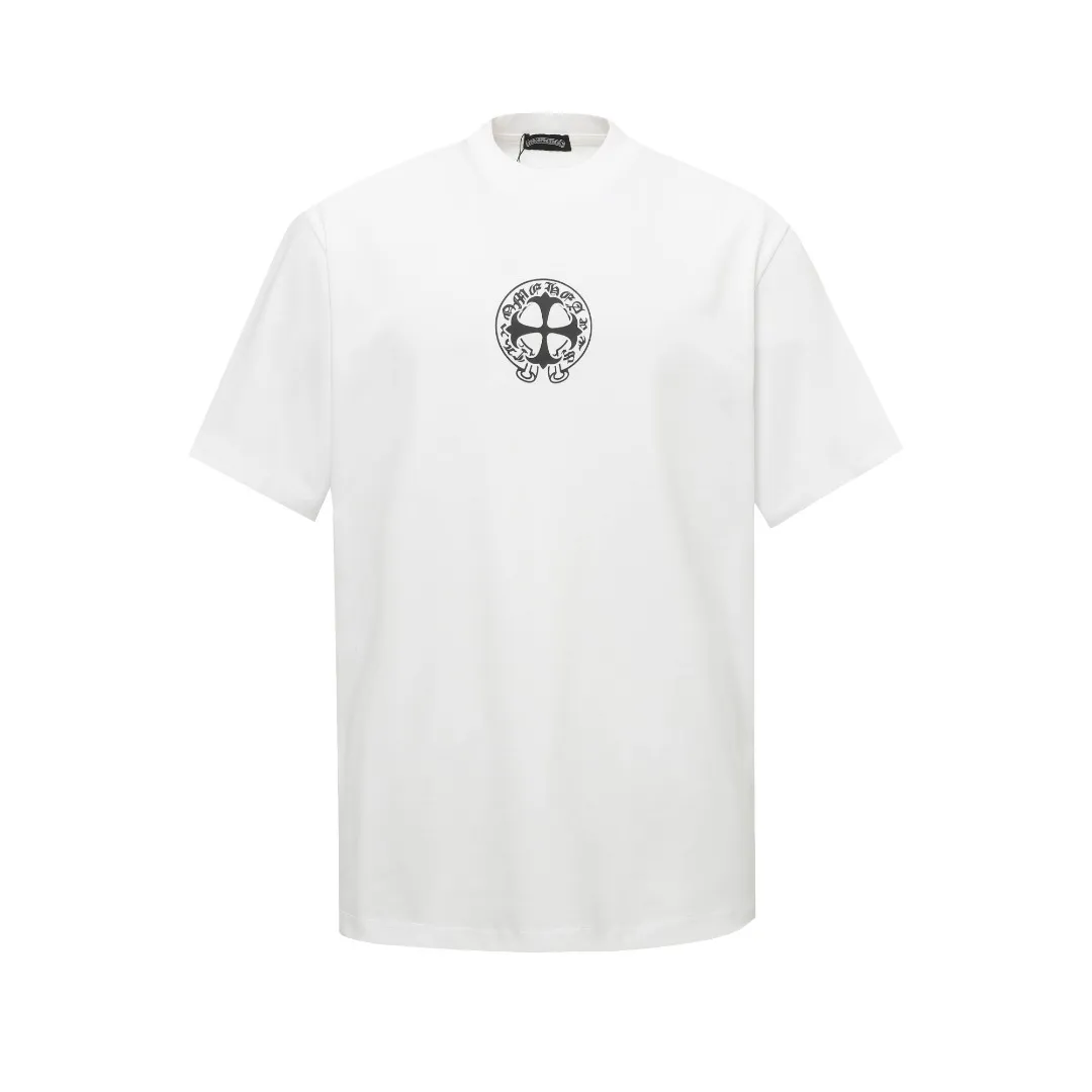 P170 Chrome Hearts* Chrome Hearts are made of 300g double yarn fabric, 1*1 Solona rib, imported digital front and rear white ink direct injection + laser appliqué embroidery, hand-nailed hardware accessories, loose version, same style for men and women. Color: Black White Size: XS S M L